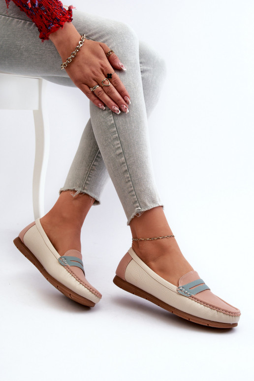 mocassins pour femmes en éco-cuir rose Wikitara