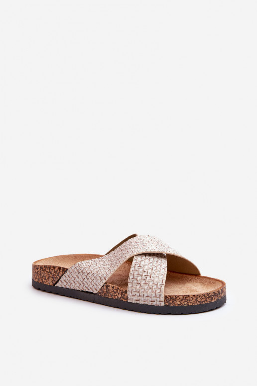 Tongs pour femmes à plateforme beige Tesolen