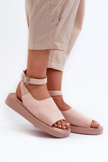 Sandales confortables pour femmes avec plateforme en rose Rubie