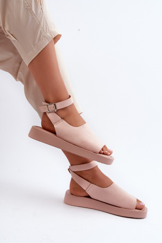 Sandales confortables pour femmes avec plateforme en rose Rubie