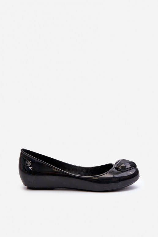 Ballerines avec coeurs NN285011 noir