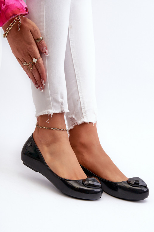 Ballerines avec coeurs NN285011 noir Ballerines avec coeurs NN285011 noir