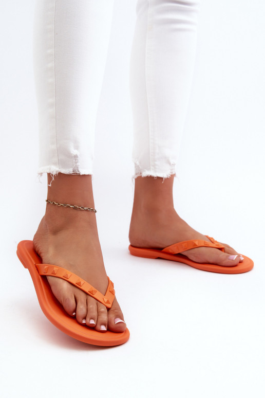 Pantoufles Elastyczne à pieds plats JJ285254 couleur orange