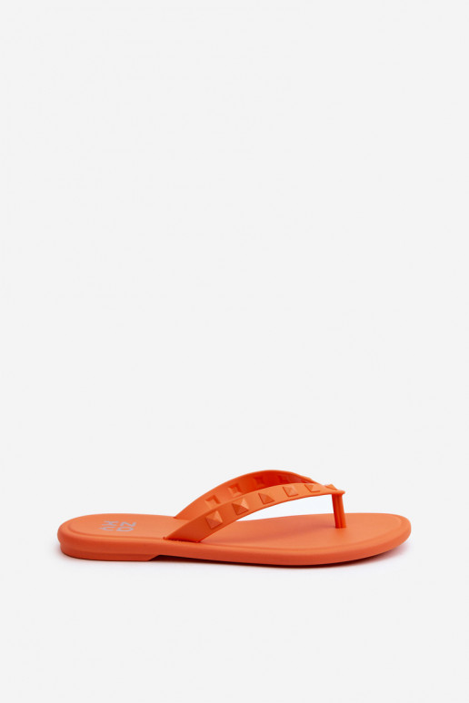 Pantoufles Elastyczne à pieds plats JJ285254 couleur orange