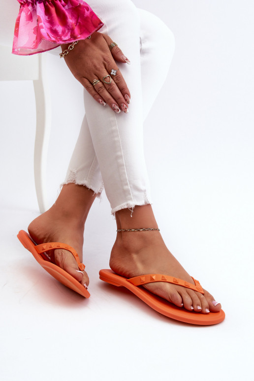 Pantoufles Elastyczne à pieds plats JJ285254 couleur orange