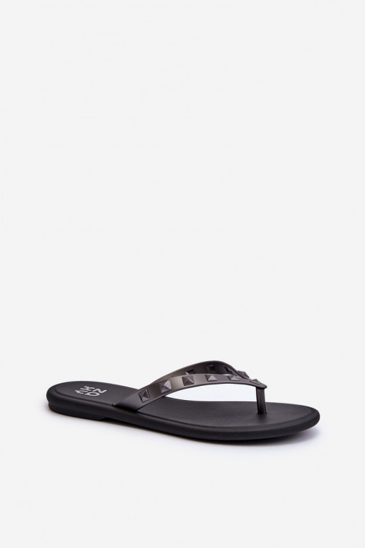 Chaussons Elastyczne à semelle plate JJ285297 gris-noir