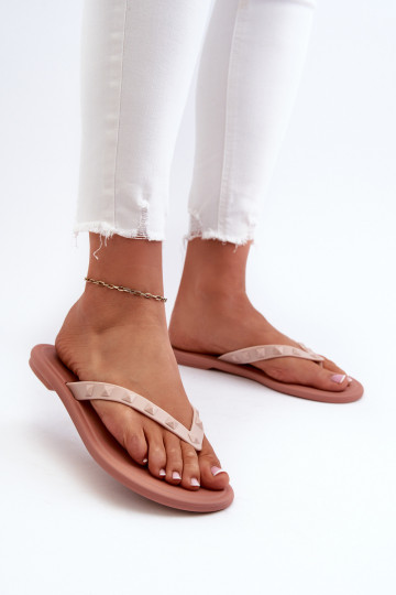 Pantoufles Elastyczne pieds plats JJ285298 couleur rose