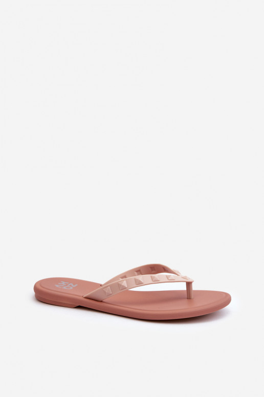 Pantoufles Elastyczne pieds plats JJ285298 couleur rose