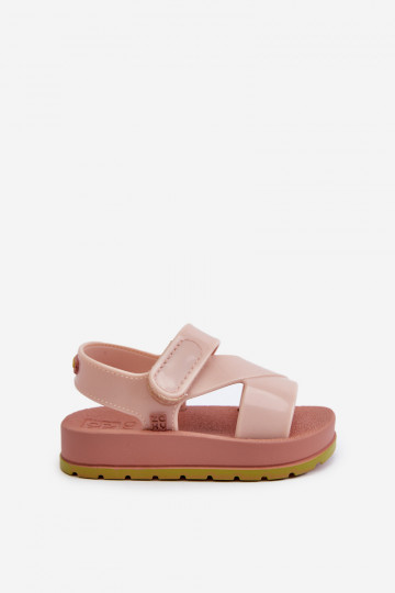 Sandales enfant à fermetures adhésives LL385002 Nuance rose clair 2