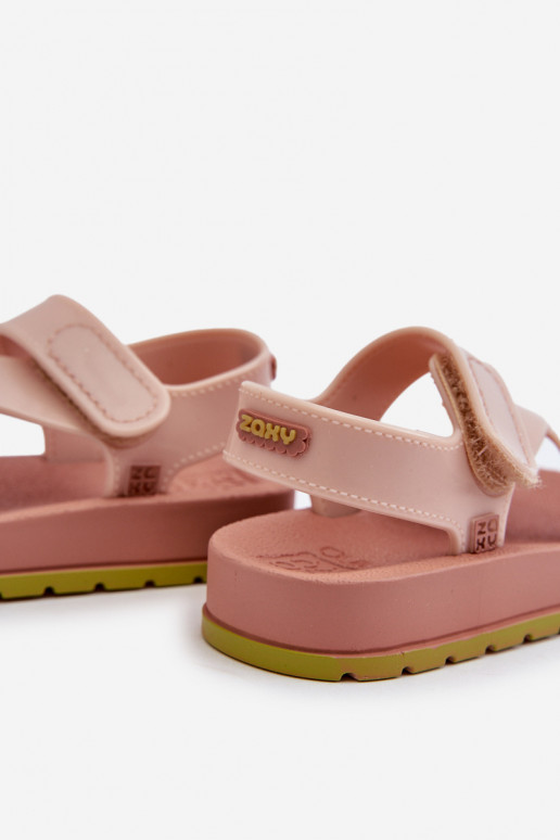 Sandales enfant à fermetures adhésives LL385002 Nuance rose clair