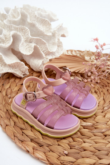 Sandales enfant à attaches adhésives NN385020 Coloris violet