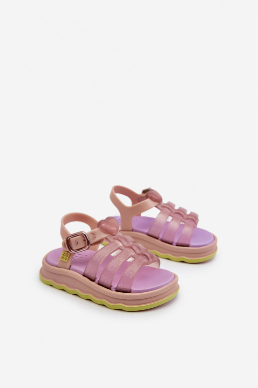 Sandales enfant à attaches adhésives NN385020 Coloris violet