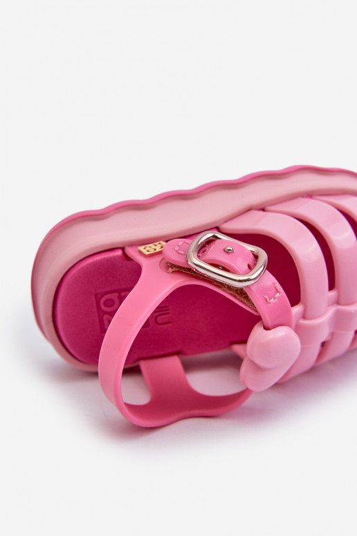 Sandales enfant à attaches adhésives NN385018 couleur rose
