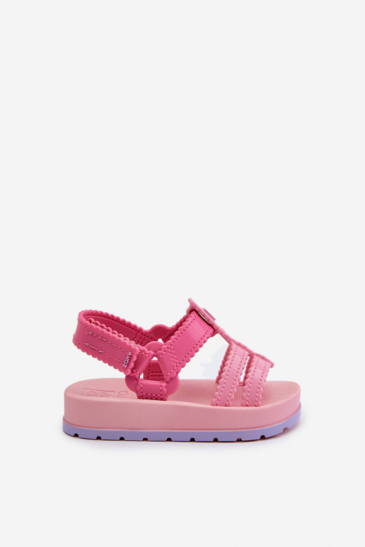 Sandales enfant à fermetures adhésives LL385027 rose