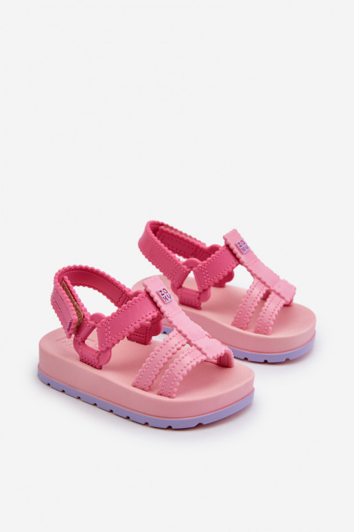 Sandales enfant à fermetures adhésives LL385027 rose