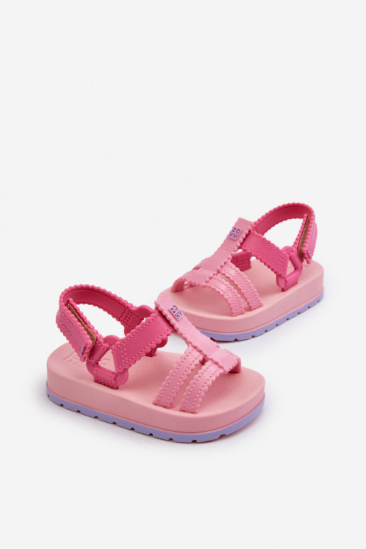 Sandales enfant à fermetures adhésives LL385027 rose