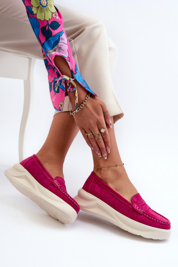 en daim Mocassins rose Filidia 2