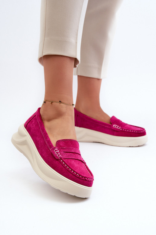 en daim Mocassins rose Filidia