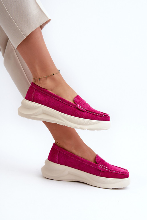 en daim Mocassins rose Filidia