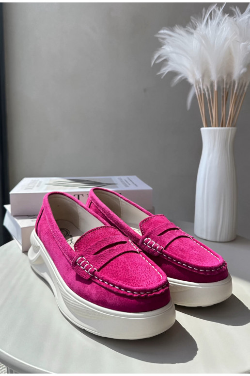 en daim Mocassins rose Filidia en daim Mocassins rose Filidia
