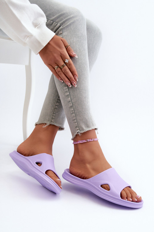 Modèle classique Chaussons Femme Couleur Violet Juniria