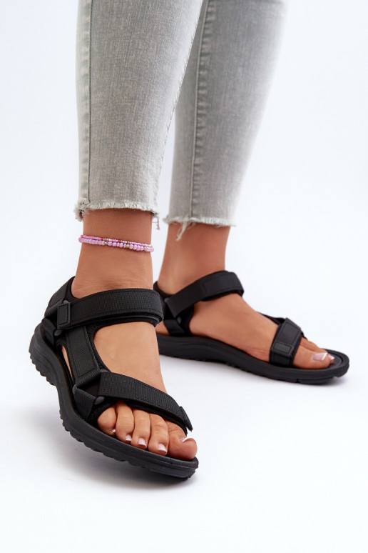 Sandales pour femmes de style sportif de couleur noire Lumeria
