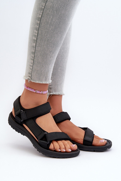 Sandales pour femmes de style sportif de couleur noire Lumeria