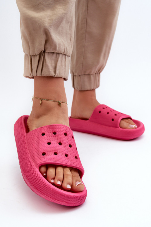Chaussons légers à semelle massive de couleur rose Beula