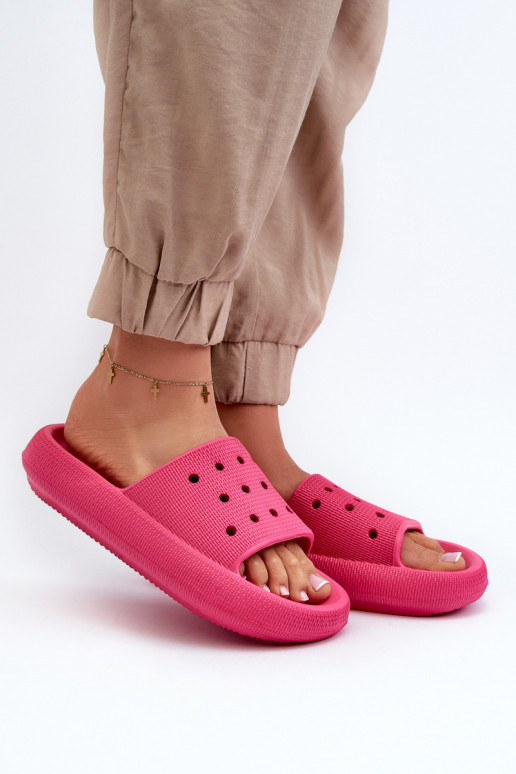 Chaussons légers à semelle massive de couleur rose Beula