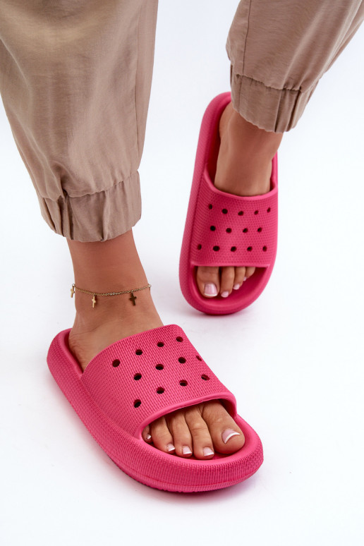 Chaussons légers à semelle massive de couleur rose Beula
