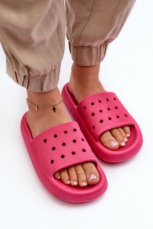 Chaussons légers à semelle massive de couleur rose Beula