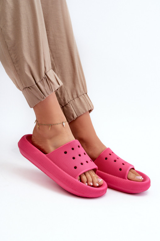 Chaussons légers à semelle massive de couleur rose Beula