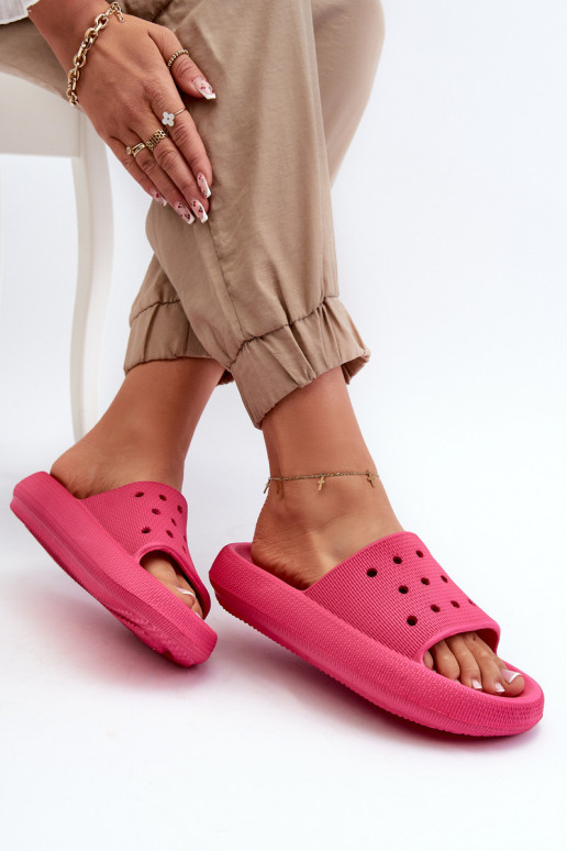 Chaussons légers à semelle massive de couleur rose Beula