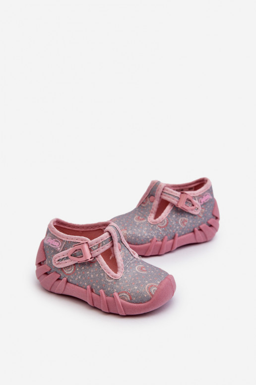 Chaussons confortables Enfant BEFADO 110N490 couleur gris-rose Chaussons confortables Enfant BEFADO 110N490 couleur gris-rose