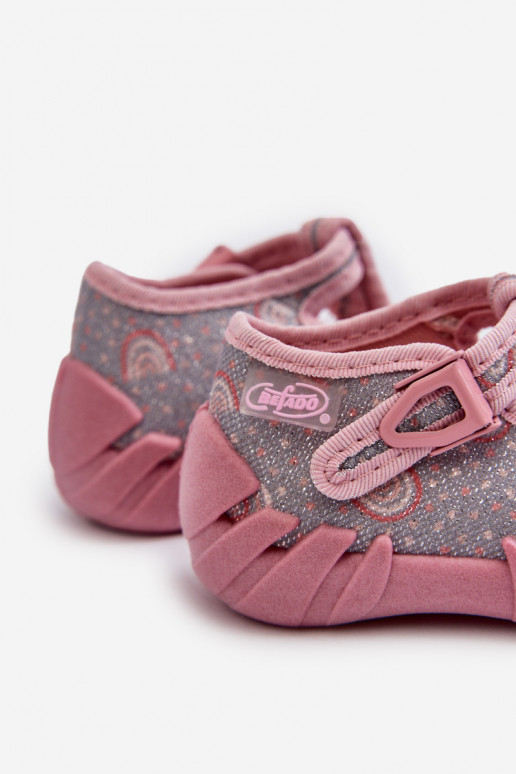 Chaussons confortables Enfant BEFADO 110N490 couleur gris-rose Chaussons confortables Enfant BEFADO 110N490 couleur gris-rose
