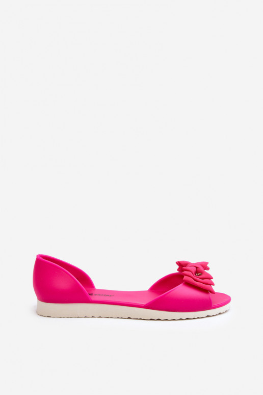 Ballerines en caoutchouc avec rubans couleur rose Georia