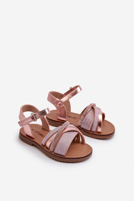 avec brillance Sandales enfant à fermetures adhésives rose Delphina avec brillance Sandales enfant à fermetures adhésives rose Delphina