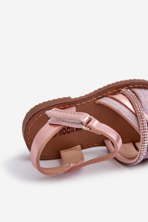 avec brillance Sandales enfant à fermetures adhésives rose Delphina avec brillance Sandales enfant à fermetures adhésives rose Delphina