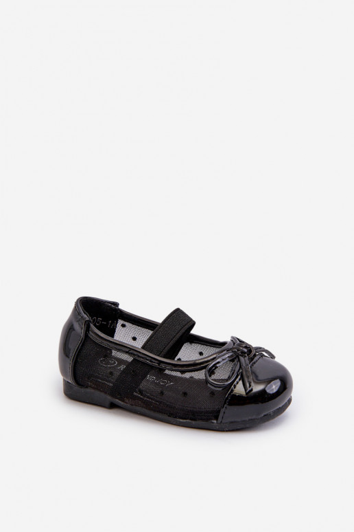 Ballerines pour enfants avec rubans couleur noire Jellema