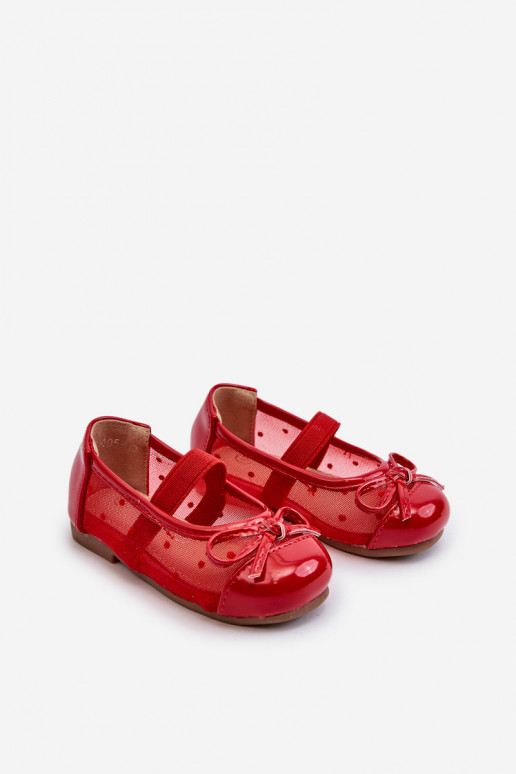 Ballerines pour enfants avec rubans couleur rouge Jellema Ballerines pour enfants avec rubans couleur rouge Jellema