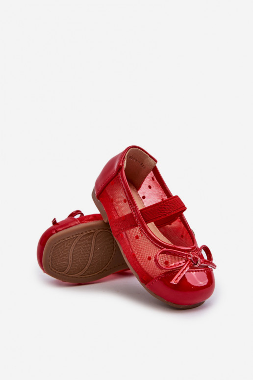 Ballerines pour enfants avec rubans couleur rouge Jellema