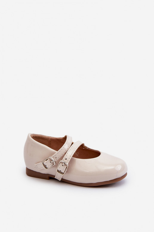 avec ballerines effet laqué Enfant à bretelles beige Margenis