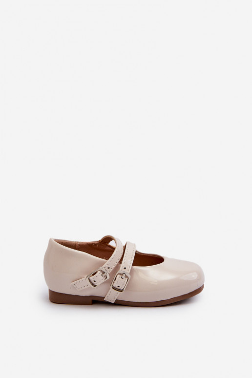 avec ballerines effet laqué Enfant à bretelles beige Margenis