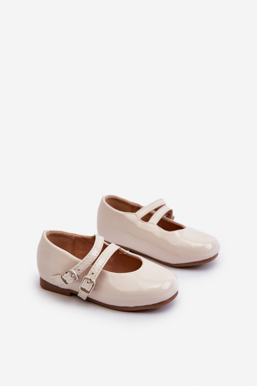 avec ballerines effet laqué Enfant à bretelles beige Margenis