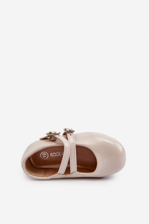 avec ballerines effet laqué Enfant à bretelles beige Margenis avec ballerines effet laqué Enfant à bretelles beige Margenis