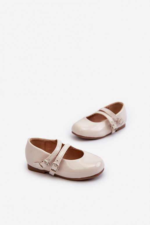 avec ballerines effet laqué Enfant à bretelles beige Margenis avec ballerines effet laqué Enfant à bretelles beige Margenis