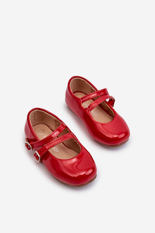 ballerines effet vernis Enfant à bretelles couleur rouge Margenis ballerines effet vernis Enfant à bretelles couleur rouge Margenis