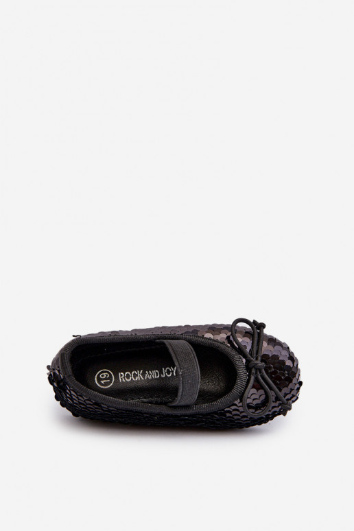 Ballerines pour enfants Ozdobione Cekinami couleur noire Weries Ballerines pour enfants Ozdobione Cekinami couleur noire Weries