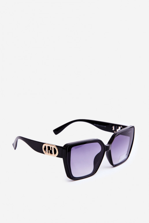 Lunettes de soleil Femme Avec fantaisie Detalem UV400 noir
