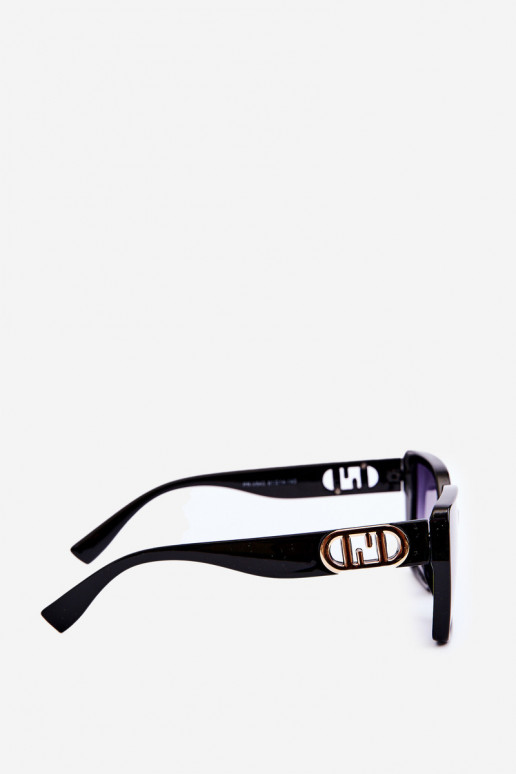 Lunettes de soleil Femme Avec fantaisie Detalem UV400 noir